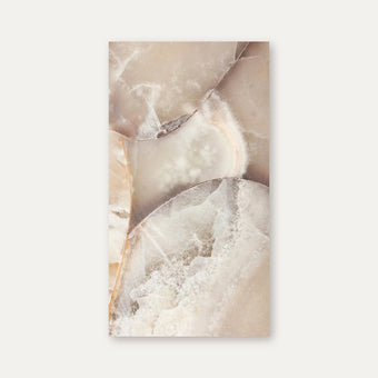 Duschrückwand Onyx-Marmor beige (Hochformat)