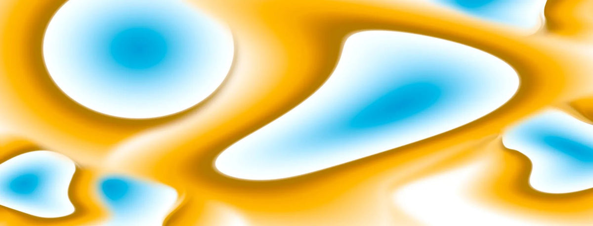 Küchenrückwand Abstrakte Waben in Orange-Blau - Schön und Wieder
