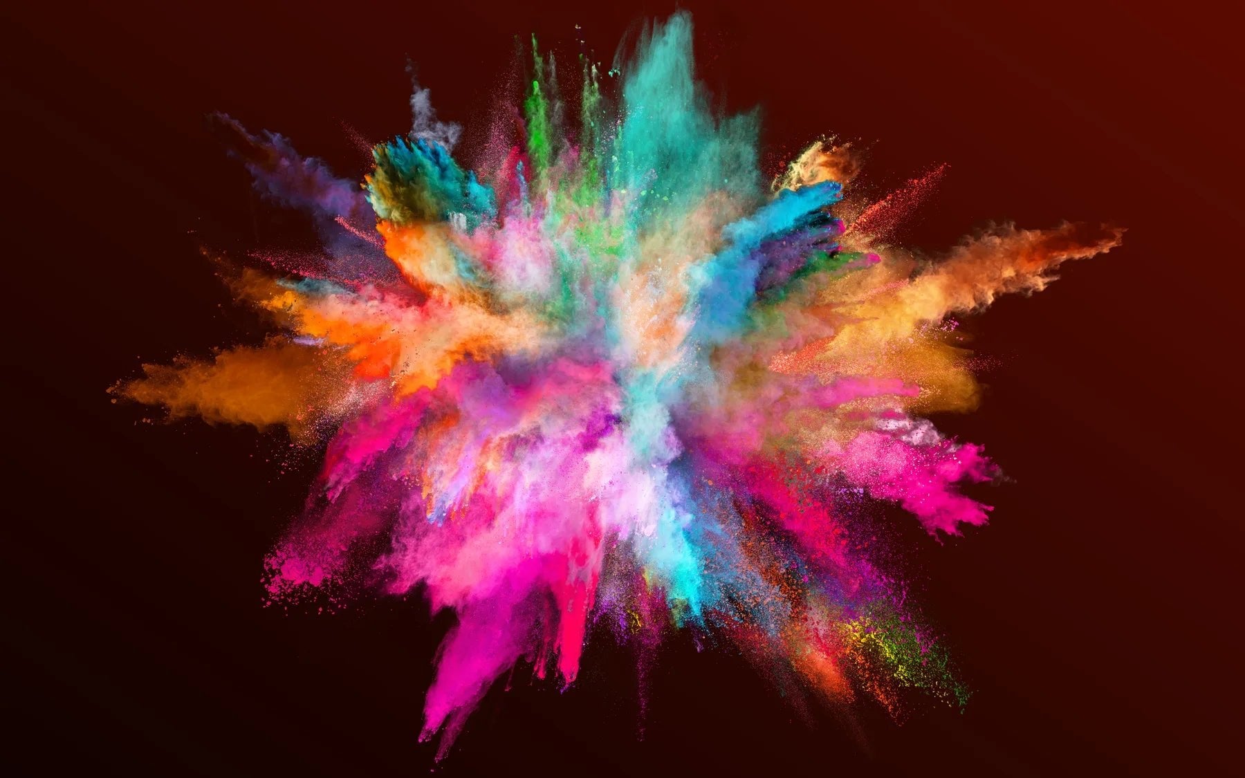 Küchenrückwand Bunte Farbpulver-Explosion - Schön und Wieder