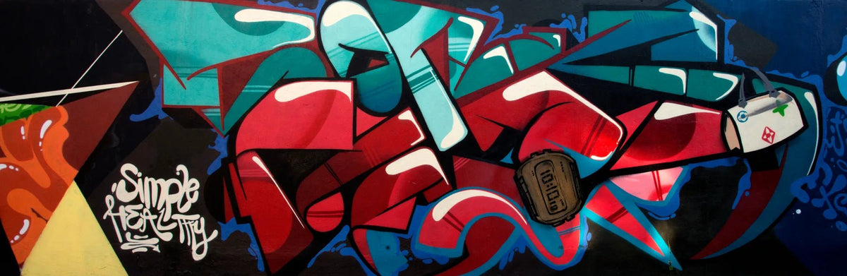 Küchenrückwand Buntes Graffiti-Mural - Schön und Wieder