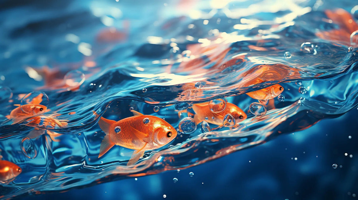 Küchenrückwand Goldfische unter der Wasseroberfläche - Schön und Wieder