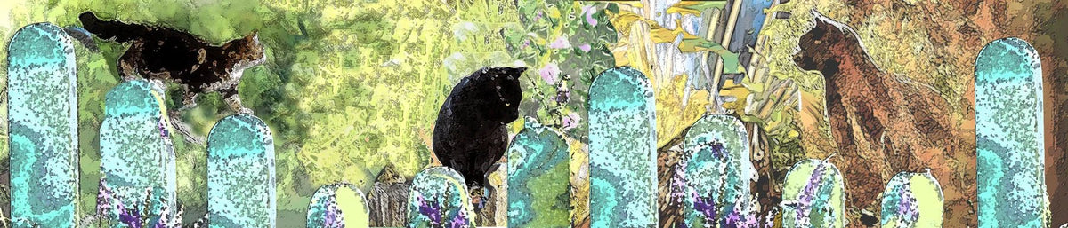 Küchenrückwand Katzen auf Mauer Illustration - Schön und Wieder
