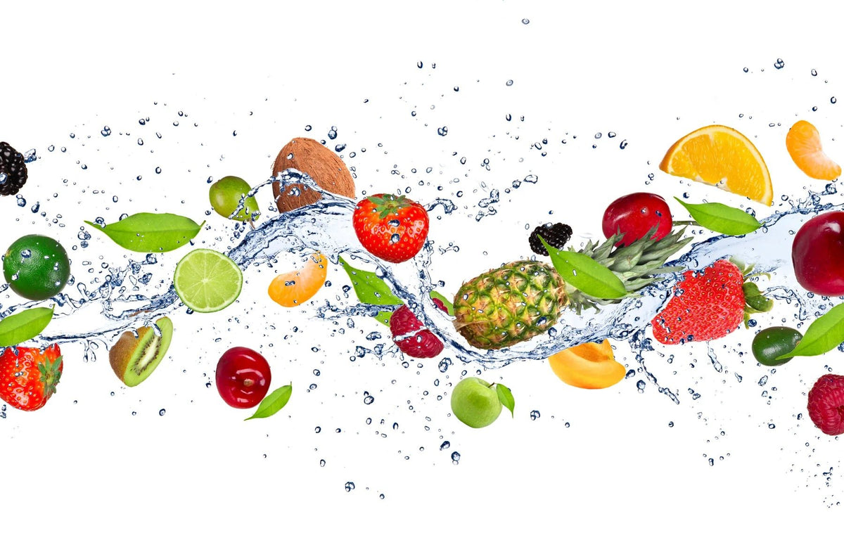 Küchenrückwand Obst im Wasserspritzer - Schön und Wieder