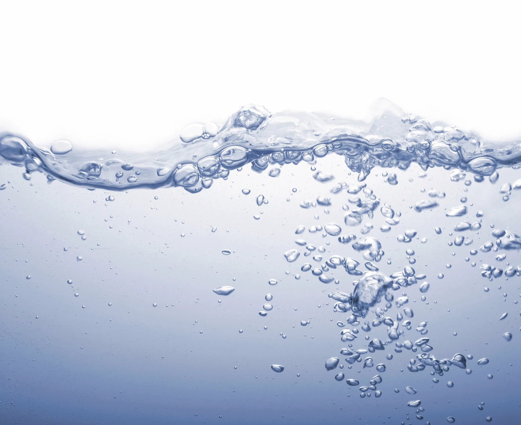 Spritzschutz Wasser mit Luftblasen - Schön und Wieder