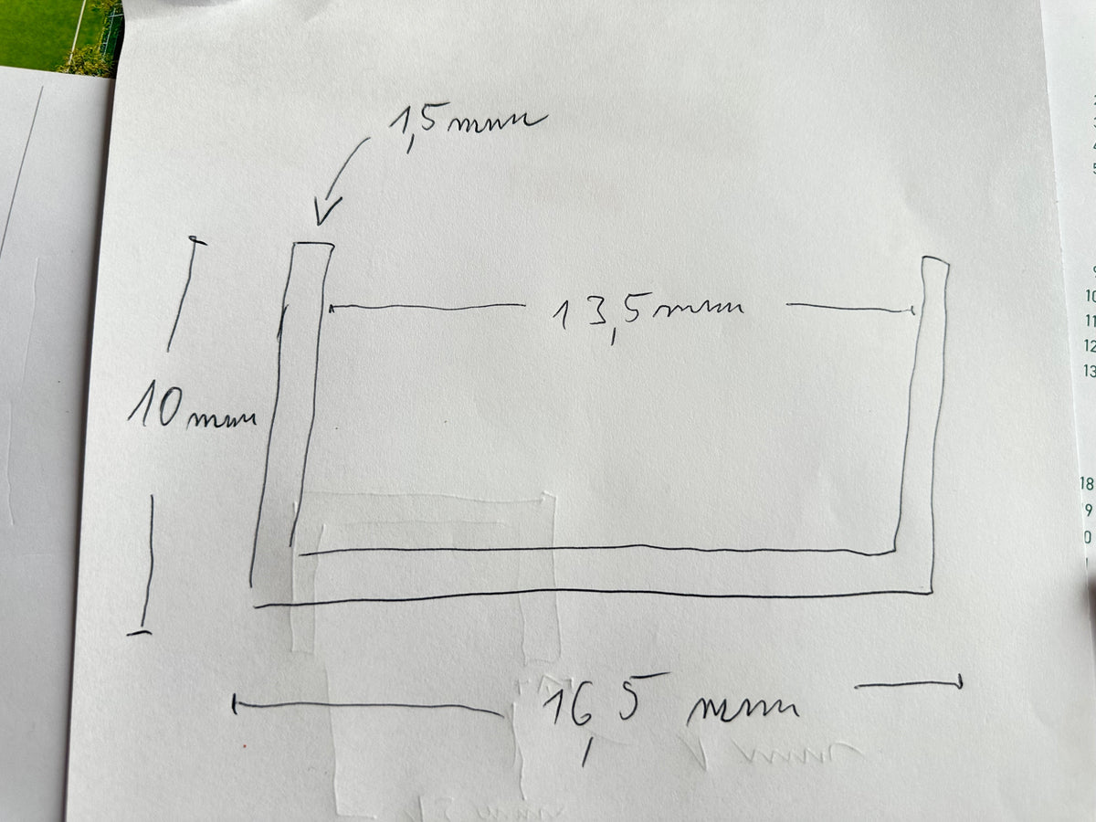 Aluminium U-Profilschiene (13,5mm Innenmaß) für Küchen- & Duschrückwand - Schön und Wieder