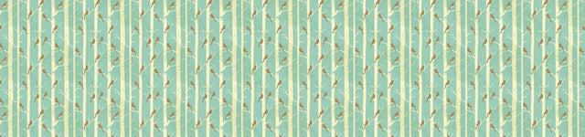 Badewannenrückwand Vogel-Muster auf Mintgrün