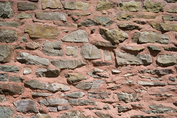 Duschrückwand Burgmauer aus Bruchstein