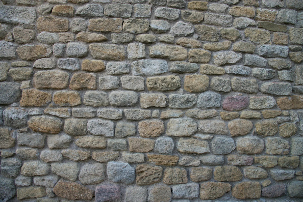 Duschrückwand Natursteinmauer warm - Schön und Wieder