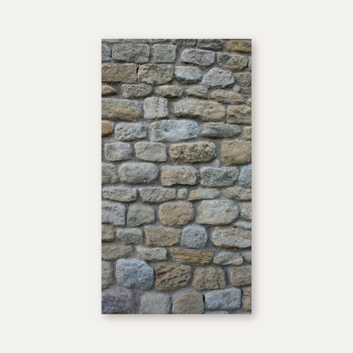 Duschrückwand Natursteinmauer warm