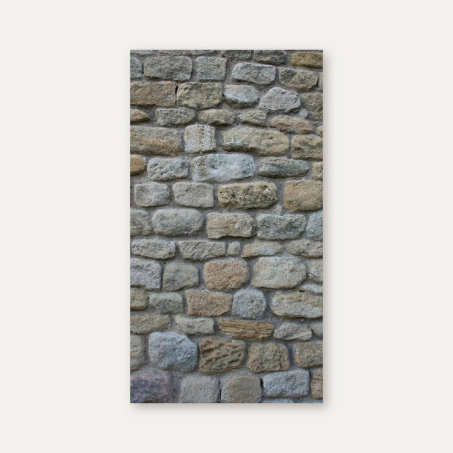 Duschrückwand Natursteinmauer warm