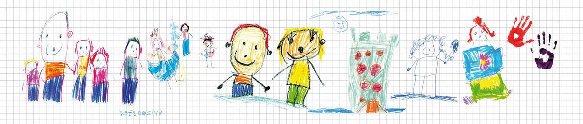 Küchenrückwand Kinderzeichnungen Collage - Schön und Wieder