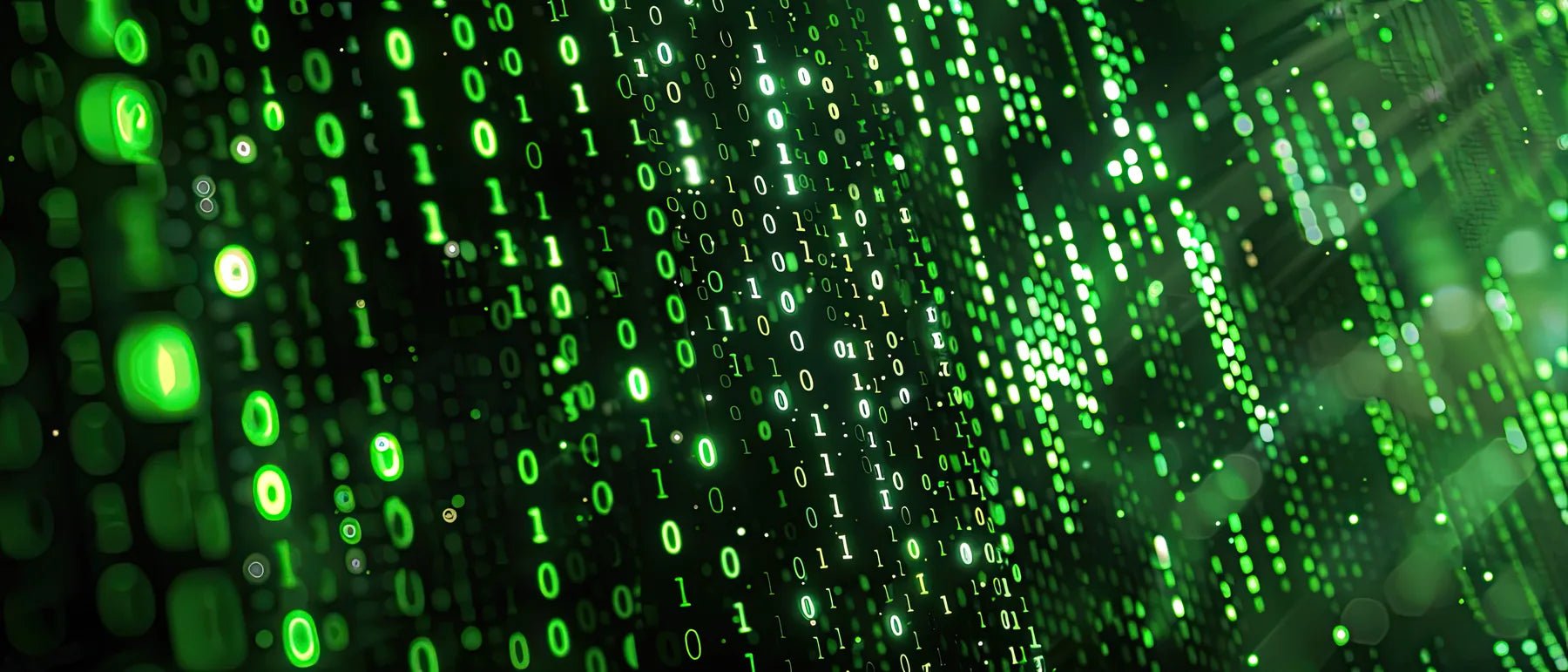 Küchenrückwand Matrix-Binärcode perspektivisch - Schön und Wieder