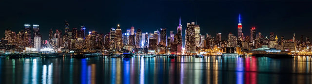 Küchenrückwand New York Skyline bei Nacht