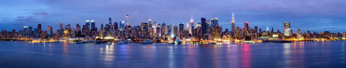 Küchenrückwand New York Skyline bei Nacht - Schön und Wieder