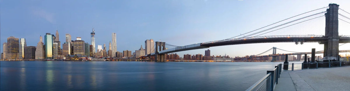 Küchenrückwand New York Skyline mit Brooklyn Bridge () - Schön und Wieder