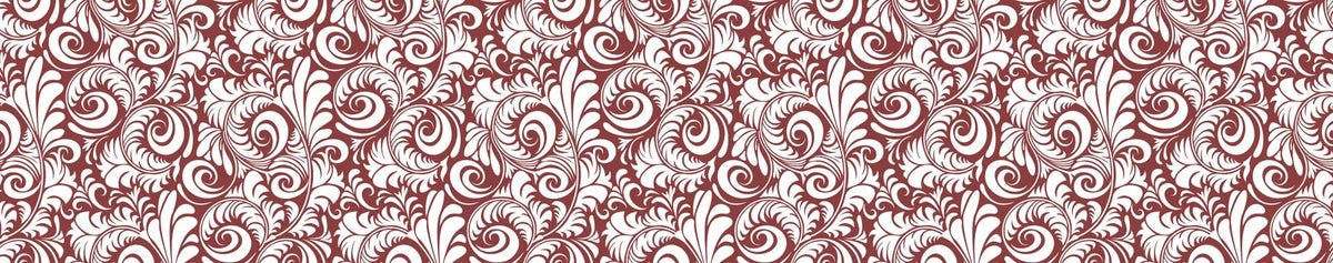 Küchenrückwand Ornament-Muster Rot-Weiß - Schön und Wieder