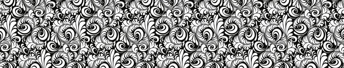 Küchenrückwand Ornament-Muster Schwarz-Weiß - Schön und Wieder