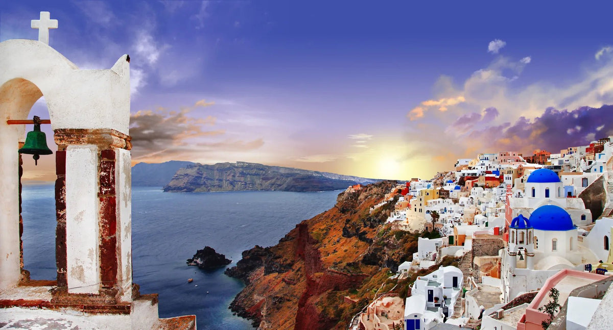 Küchenrückwand Santorini bei Sonnenuntergang - Schön und Wieder
