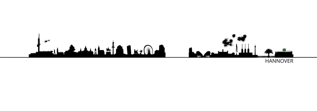 Küchenrückwand Skyline von Hannover Silhouette - Schön und Wieder