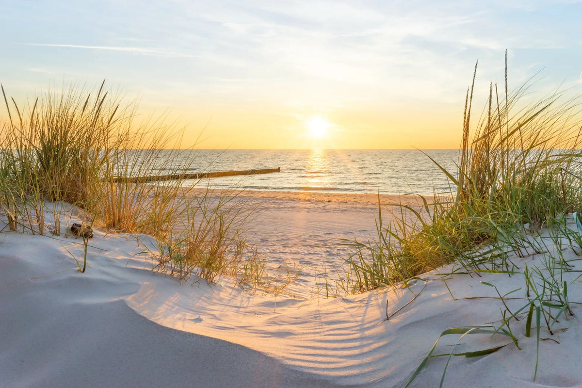 Küchenrückwand Sonnenuntergang an der Ostsee mit Dünen - Schön und Wieder