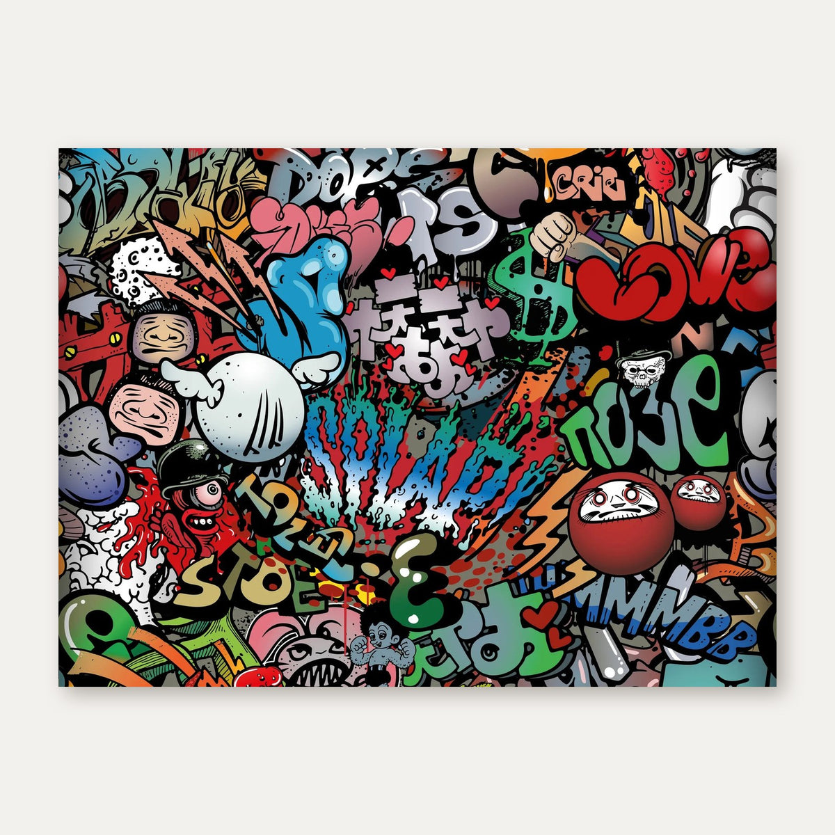 Spritzschutz Buntes Graffiti Streetart