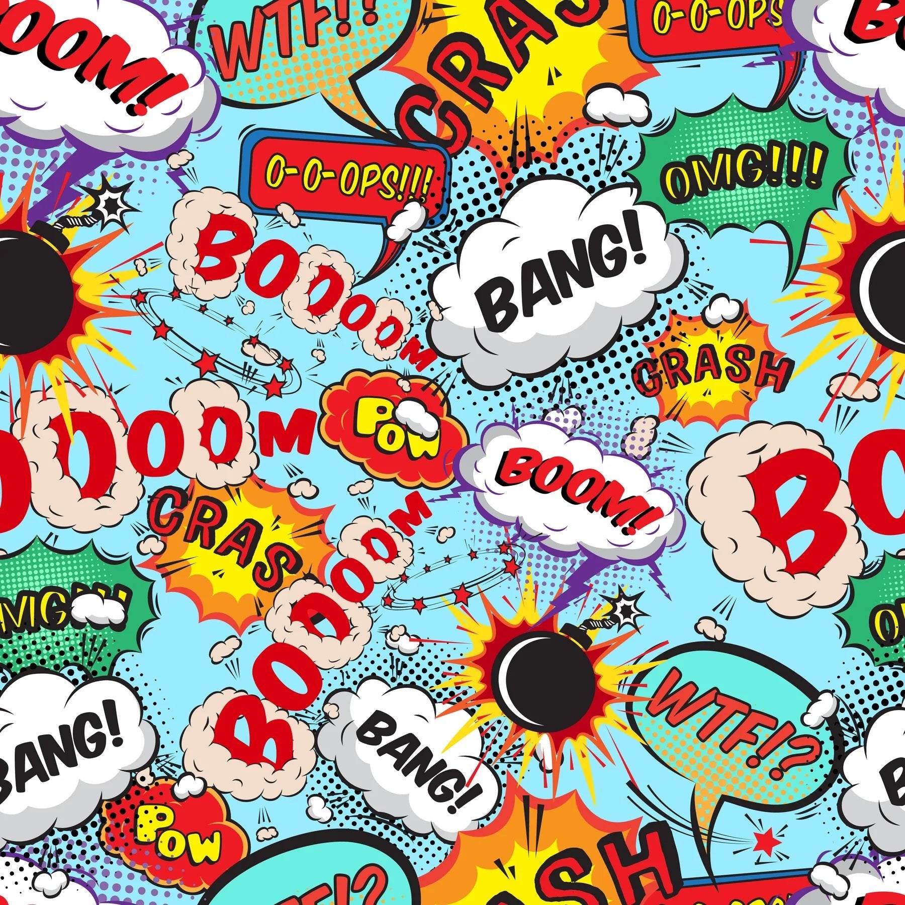 Spritzschutz Comic Pop-Art Explosionen - Schön und Wieder