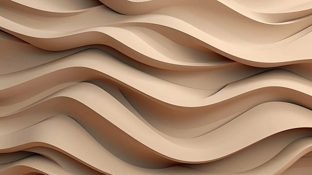 Waschbeckenrückwand Beige 3D-Wellenstruktur