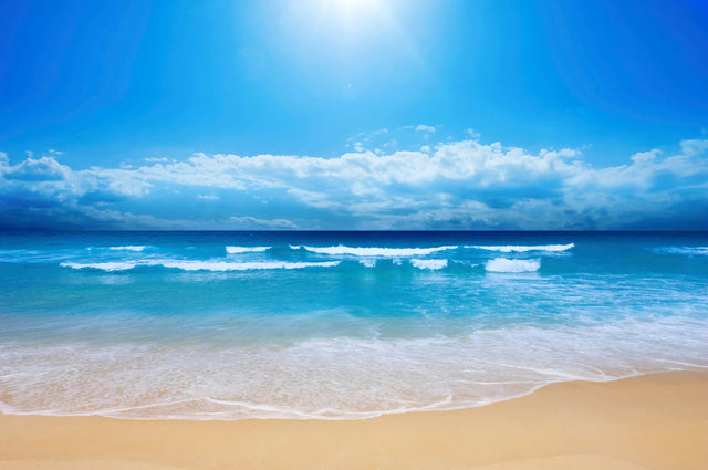 Waschbeckenrückwand Karibik-Strand mit türkisem Meer