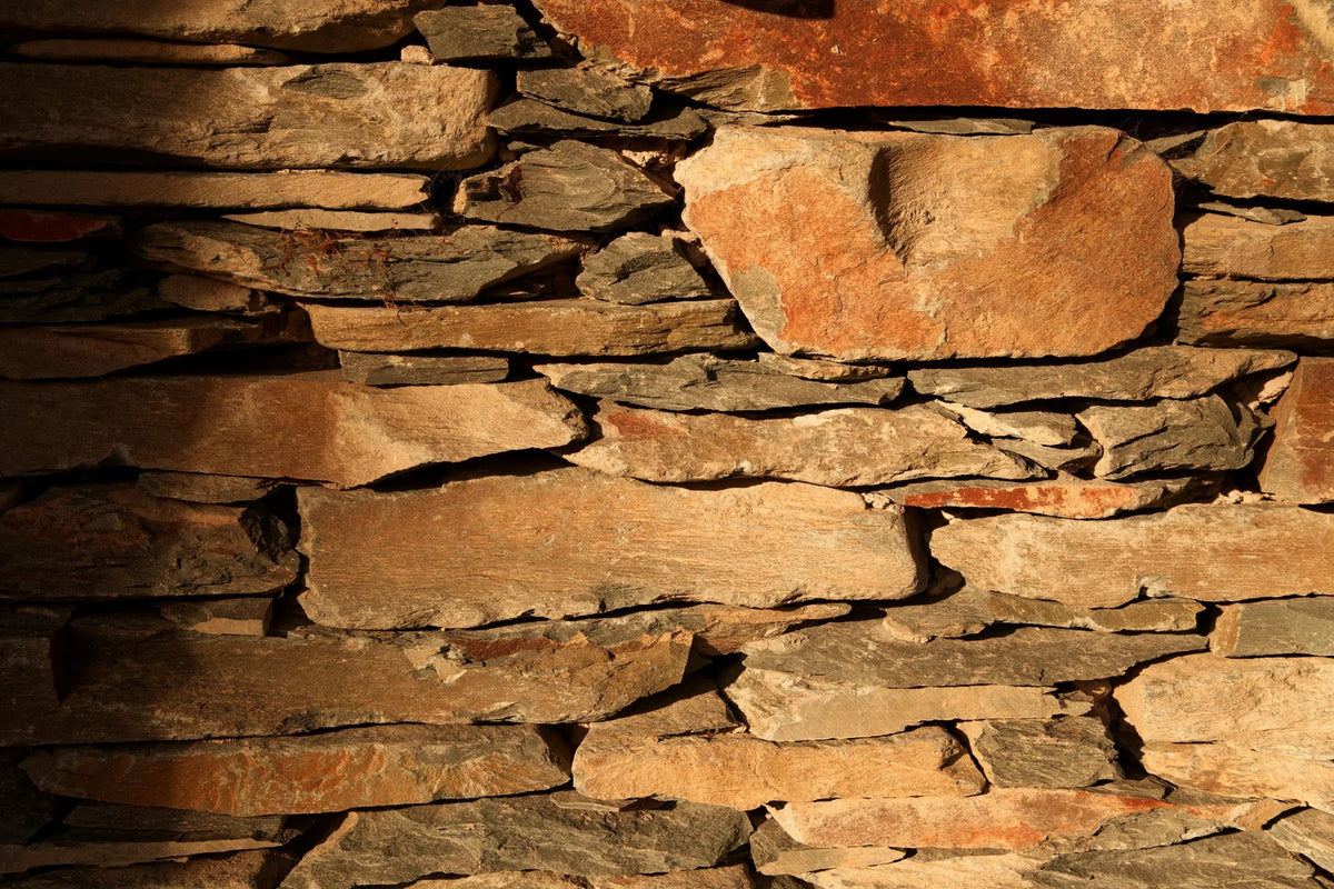 Waschbeckenrückwand Natursteinmauer aus Schiefer - Schön und Wieder