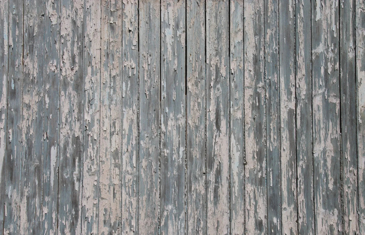 Waschbeckenrückwand Verwitterte Holzwand grau-blau - Schön und Wieder