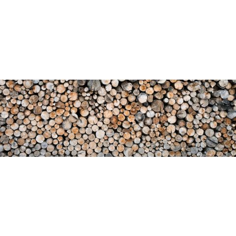 Küchenrückwand 200x60cm Brennholz für den Ofen