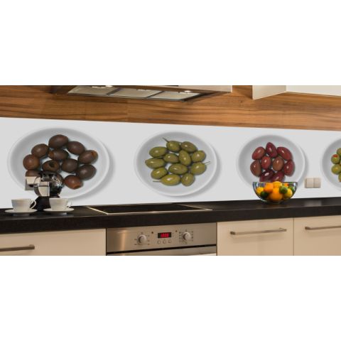 Küchenrückwand - Alu-Dibond - Oliven