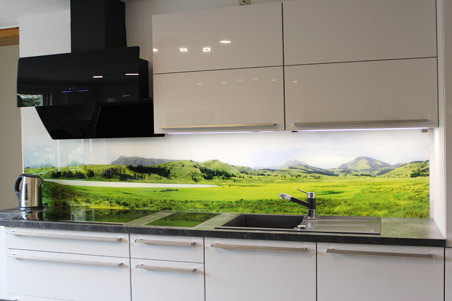 Küchenrückwand SP535 Erdbeere Acrylglas Badfliese Spritzschutz Fliesenspiegel 